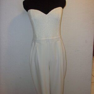 EXPRESS BEIGE STRAPLESS JUMPSUIT 14